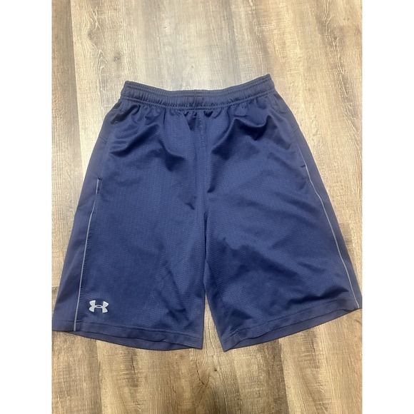 Under Armour Men's Loose Basketball Navy Blue‎ Shorts Medium - Picture 1 of 3